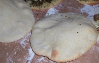 Homemade pita bread from Israel