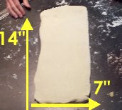 Puff pastry recipe 'dough rolled out'